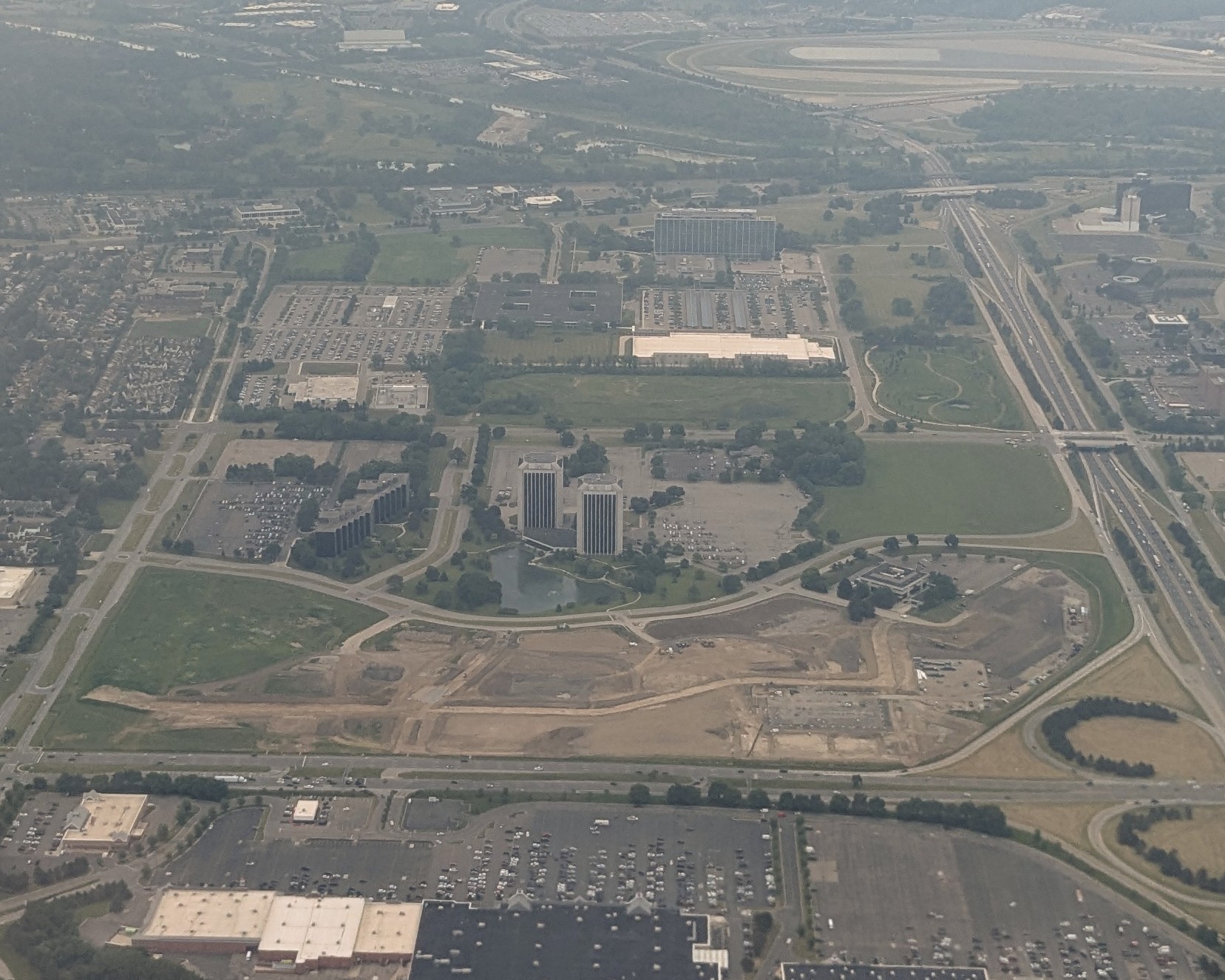 Aerial view of Ford’s Dearborn headquarters campus.