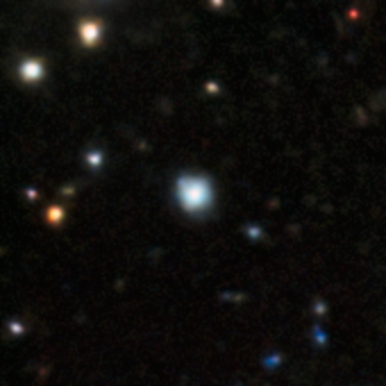 PicII-503 and surrounding stars in a telescope composite.