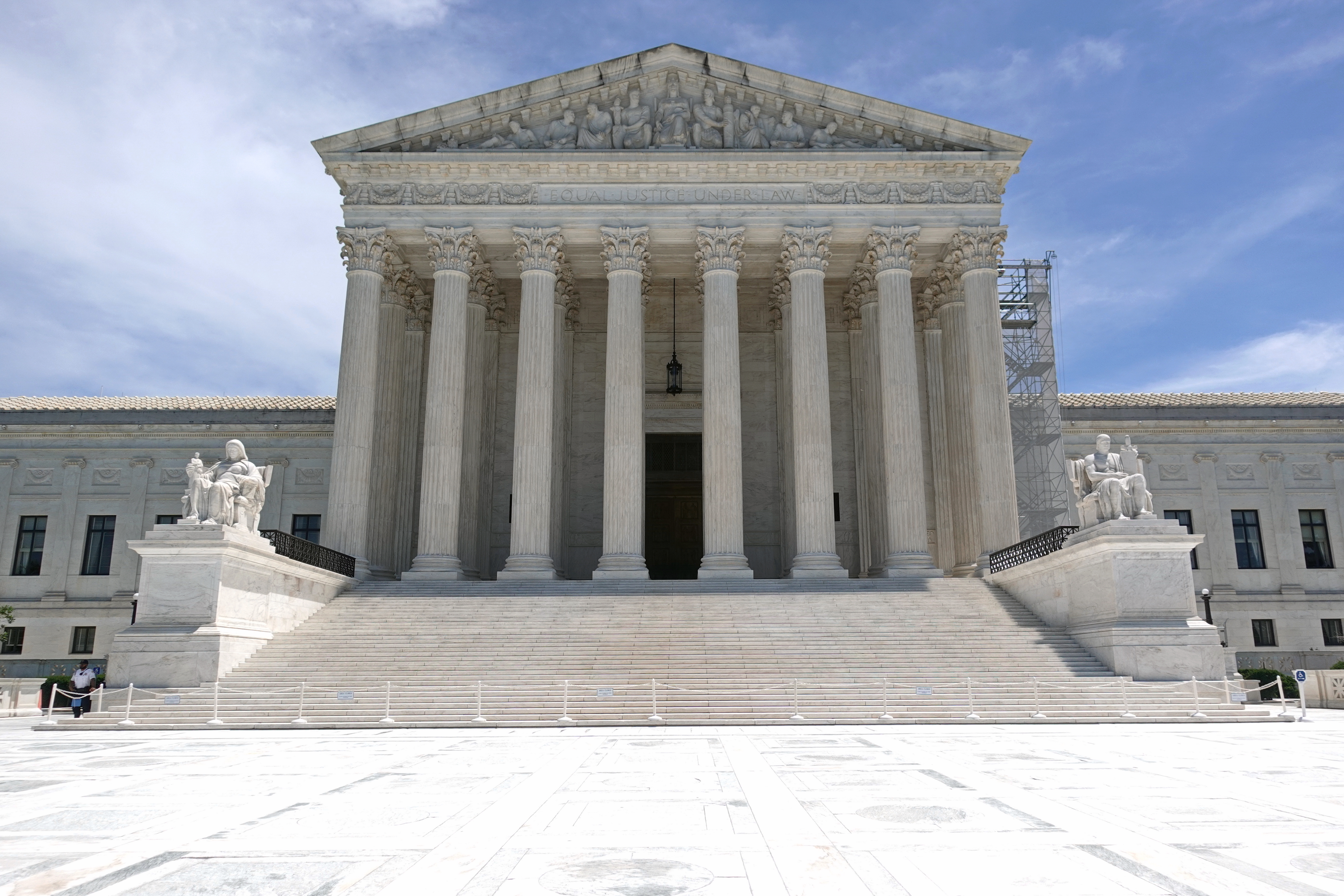 Supreme Court columns and front steps.