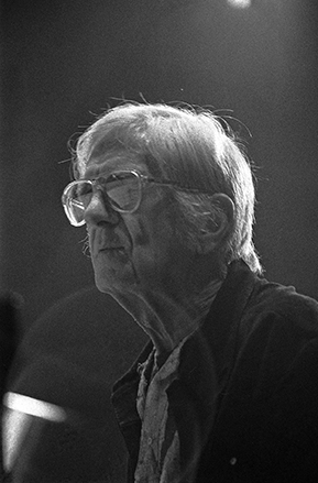 Jazz arranger and bandleader Gil Evans pictured in an archival portrait.